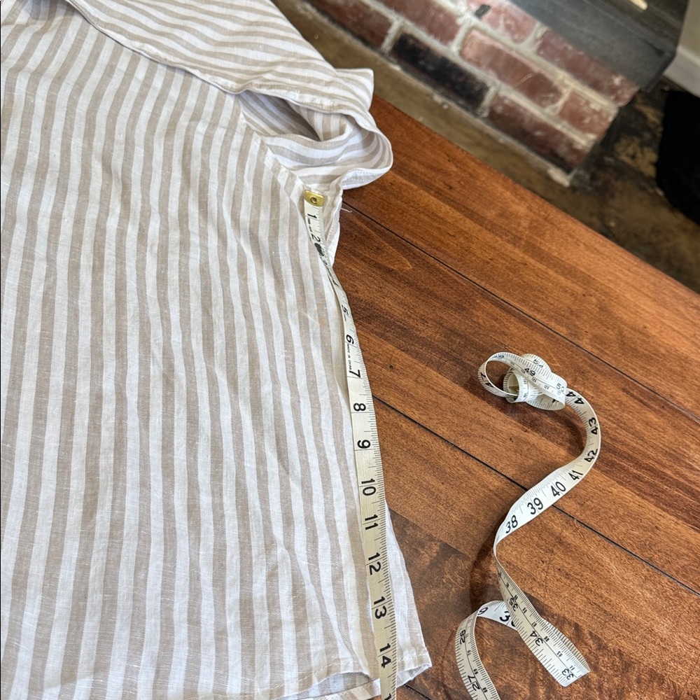 Women’s Tommy Bahama Linen Cabana Stripe Long Sleeve Shirt - Picture 8 of 10